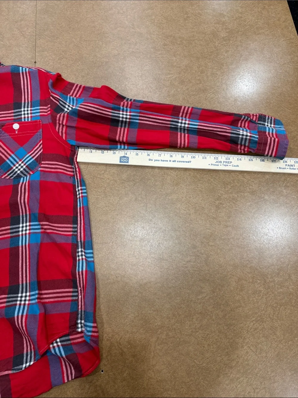 Polo by Ralph Lauren Red, Blue and Black Plaid 100% Cotton Button-Down Shirt S